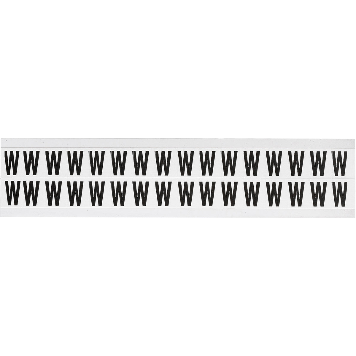 Zahlen & Buchstaben, B-499 (Nylongewebe), Weiß - W , 19 x 14 mm