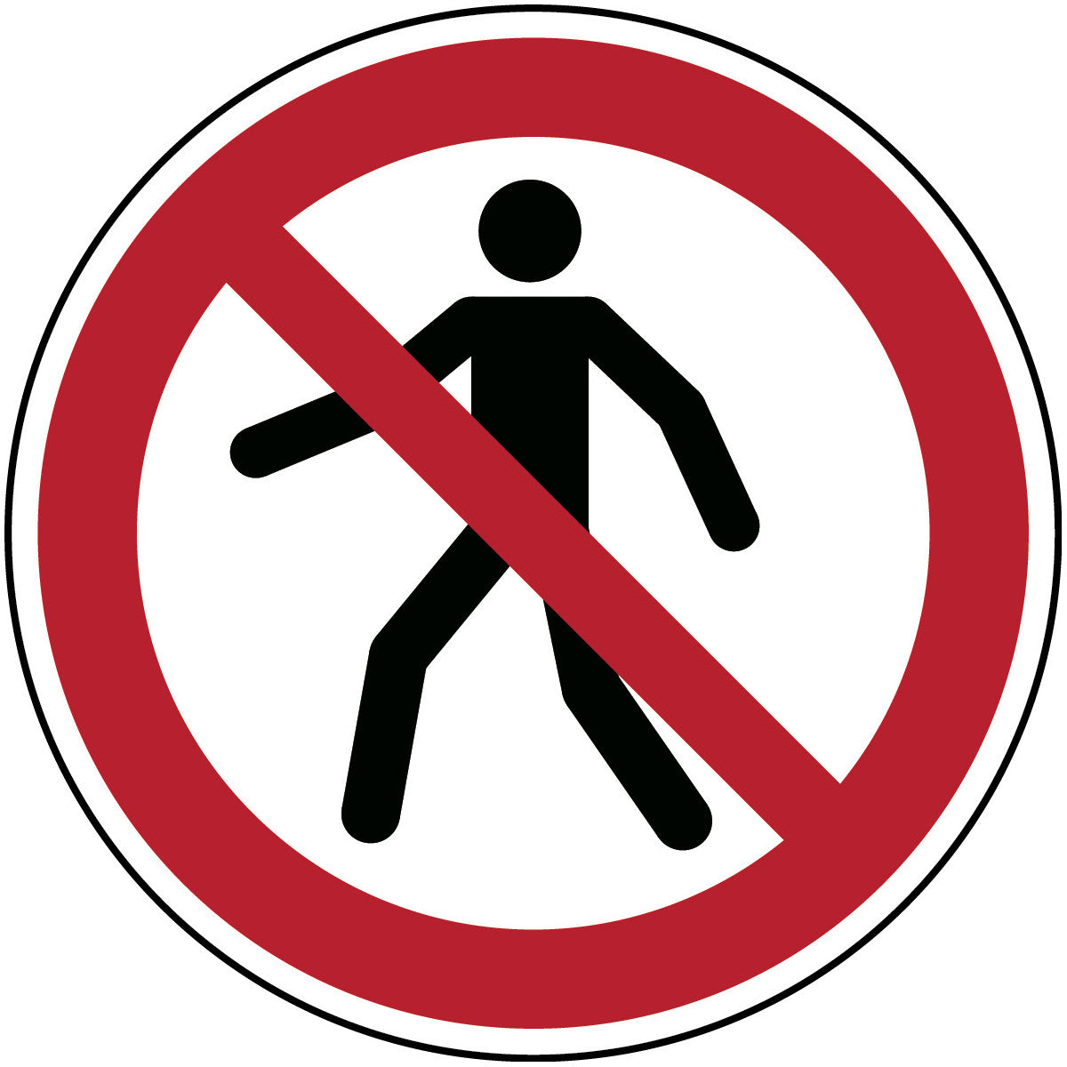 ISO safety sign - No entry for pedestrians