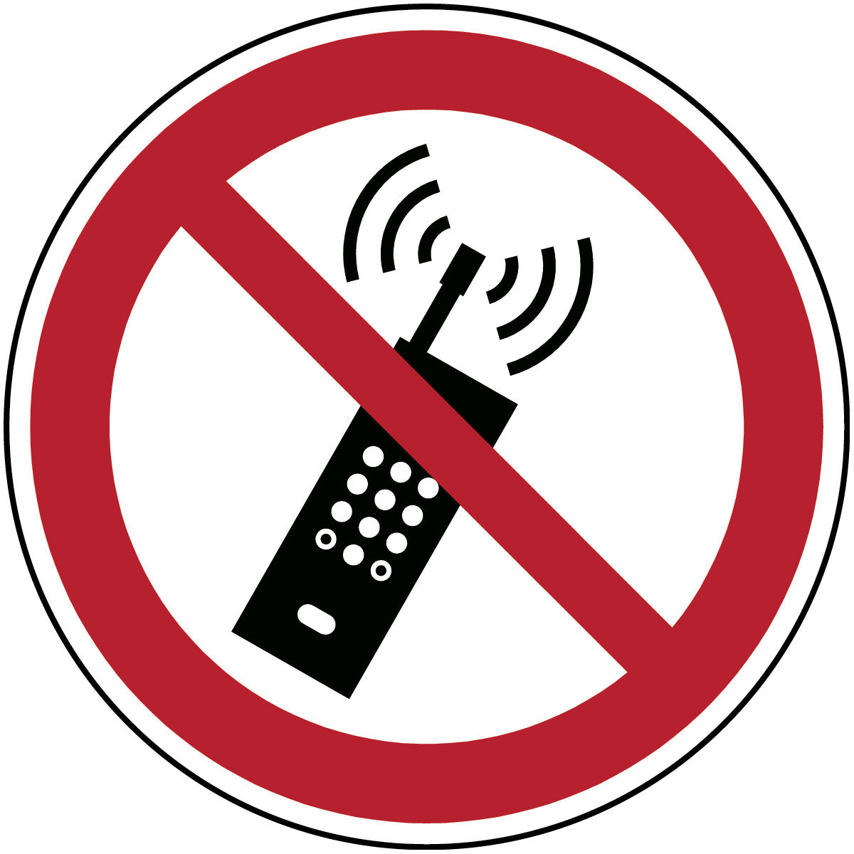 ISO safety marking - mobile communications prohibited