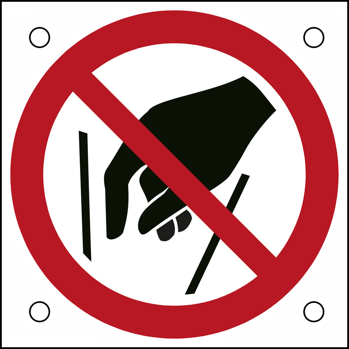 ISO-Sicherheitsschild – Hineinfassen verboten