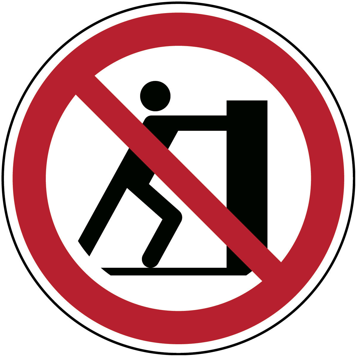 ISO safety sign - Do not press