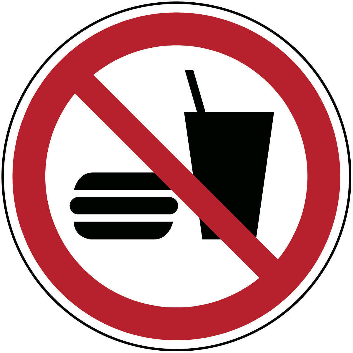 ISO safety sign - No eating or drinking