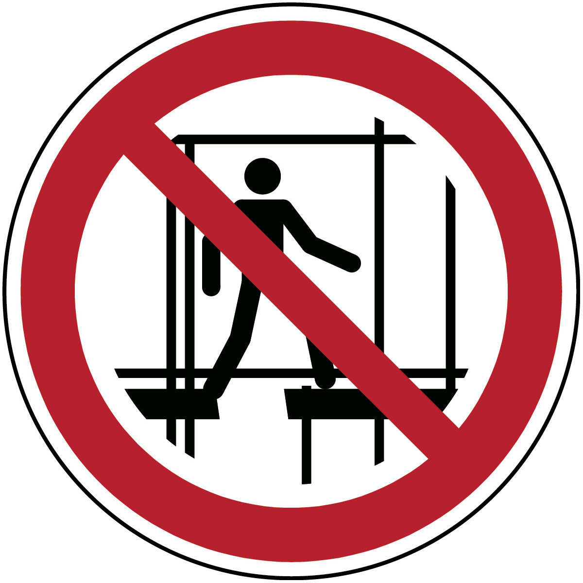 ISO safety sign - Do not enter scaffolding - is under construction