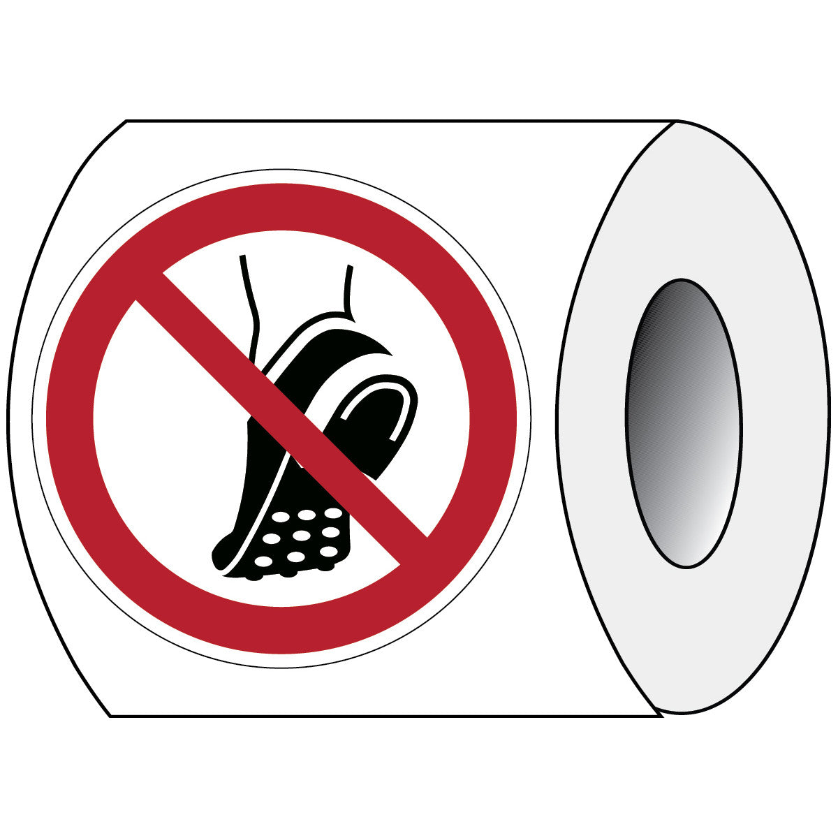 ISO safety sign - Do not wear shoes with metal studs
