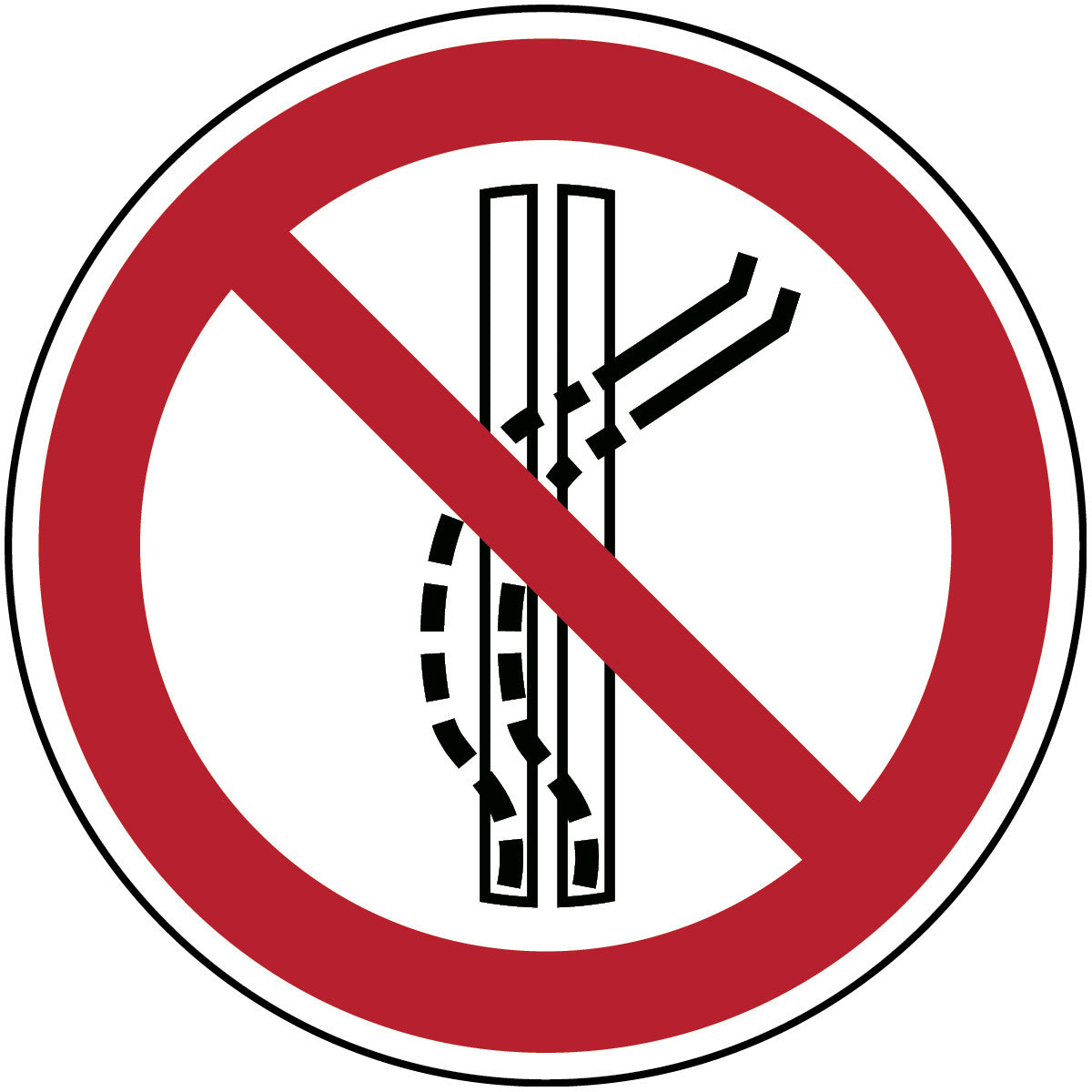 Schlepplift-Loipe nicht verlassen – ISO 7010