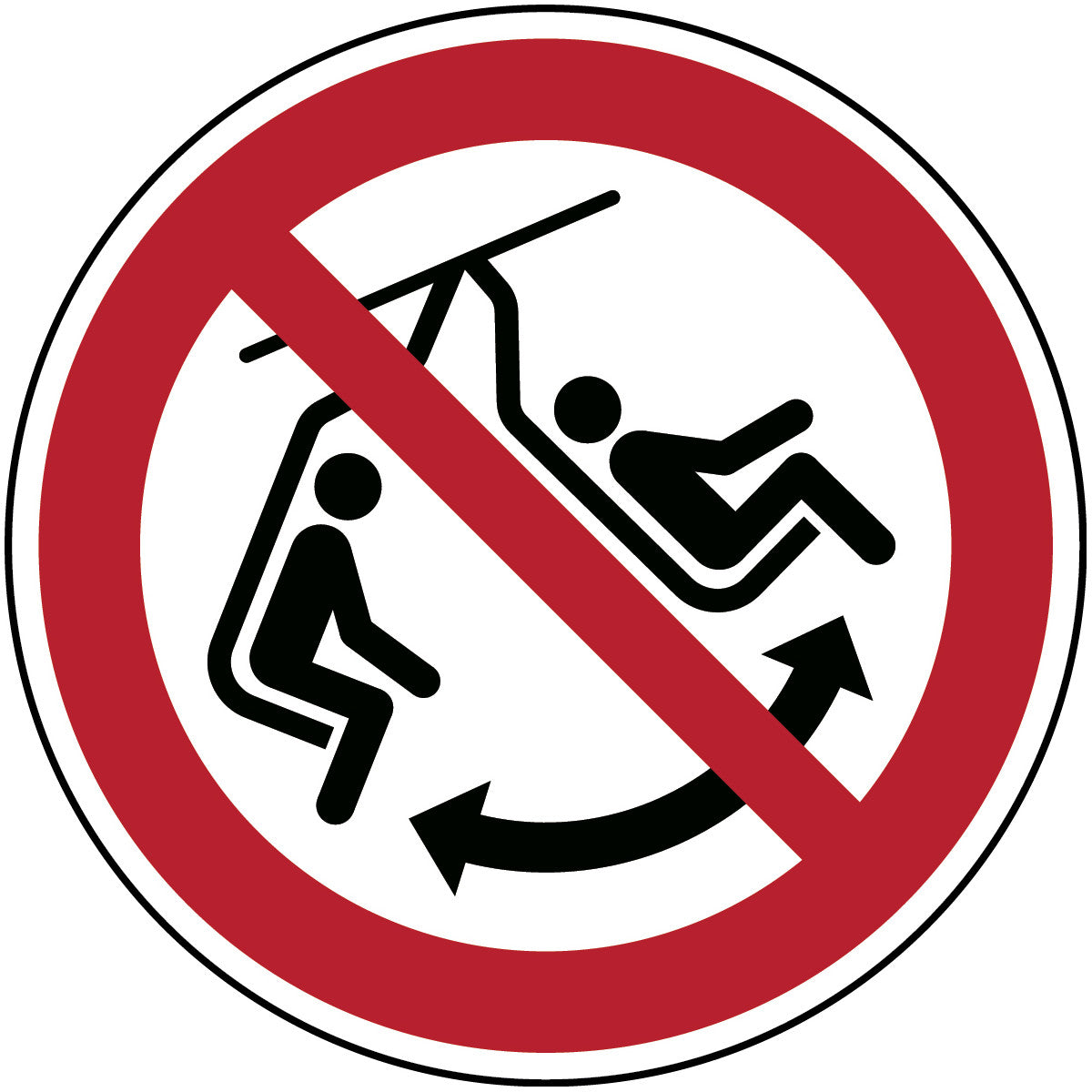 Schaukeln im Sessel verboten - ISO 7010
