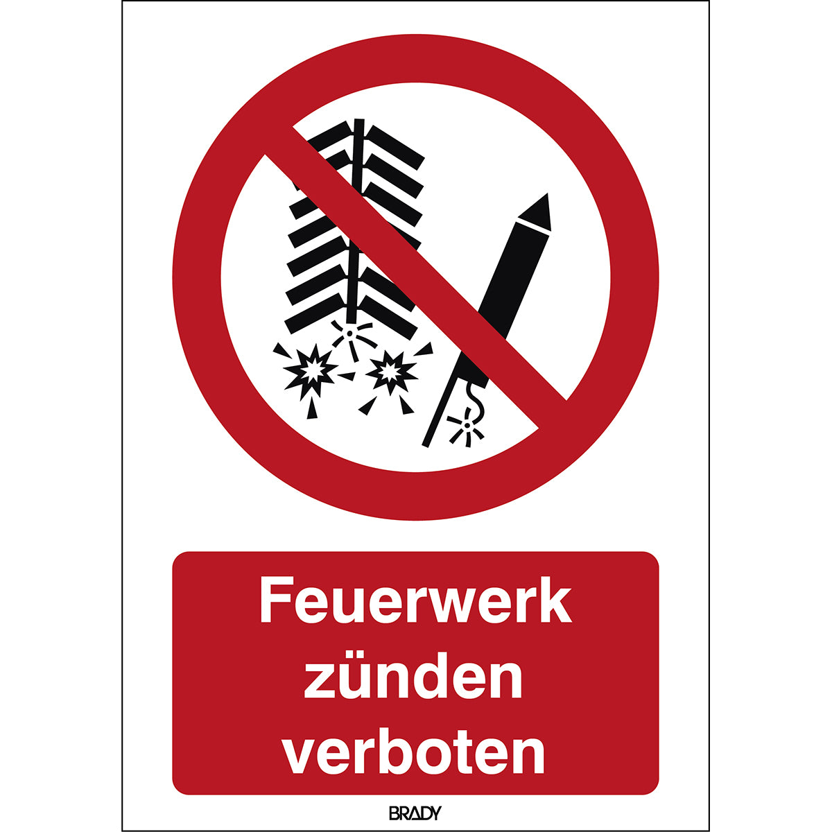 ISO-Sicherheitsschild – Feuerwerk verboten