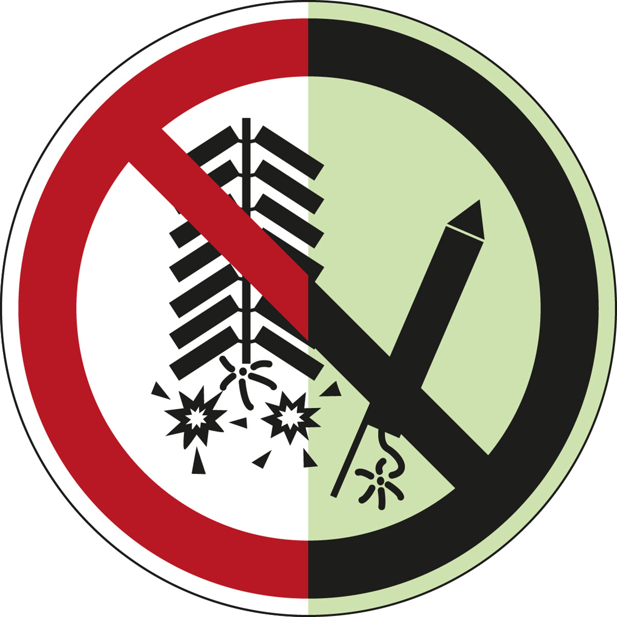 ISO-Sicherheitsschild – Feuerwerk verboten