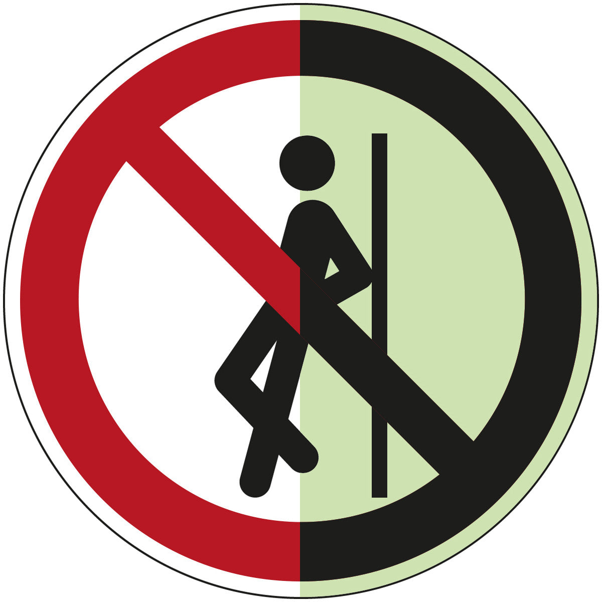 ISO-Sicherheitsschild – Anlehnen verboten