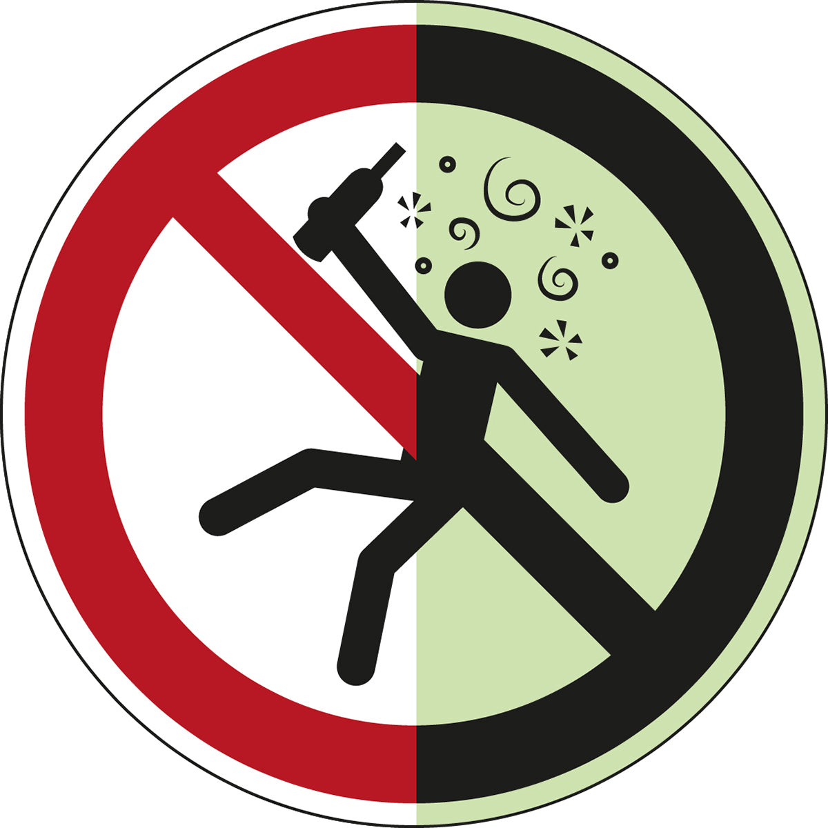 ISO Sicherheitskennzeichnung - Nicht für Personen in berauschtem Zustand