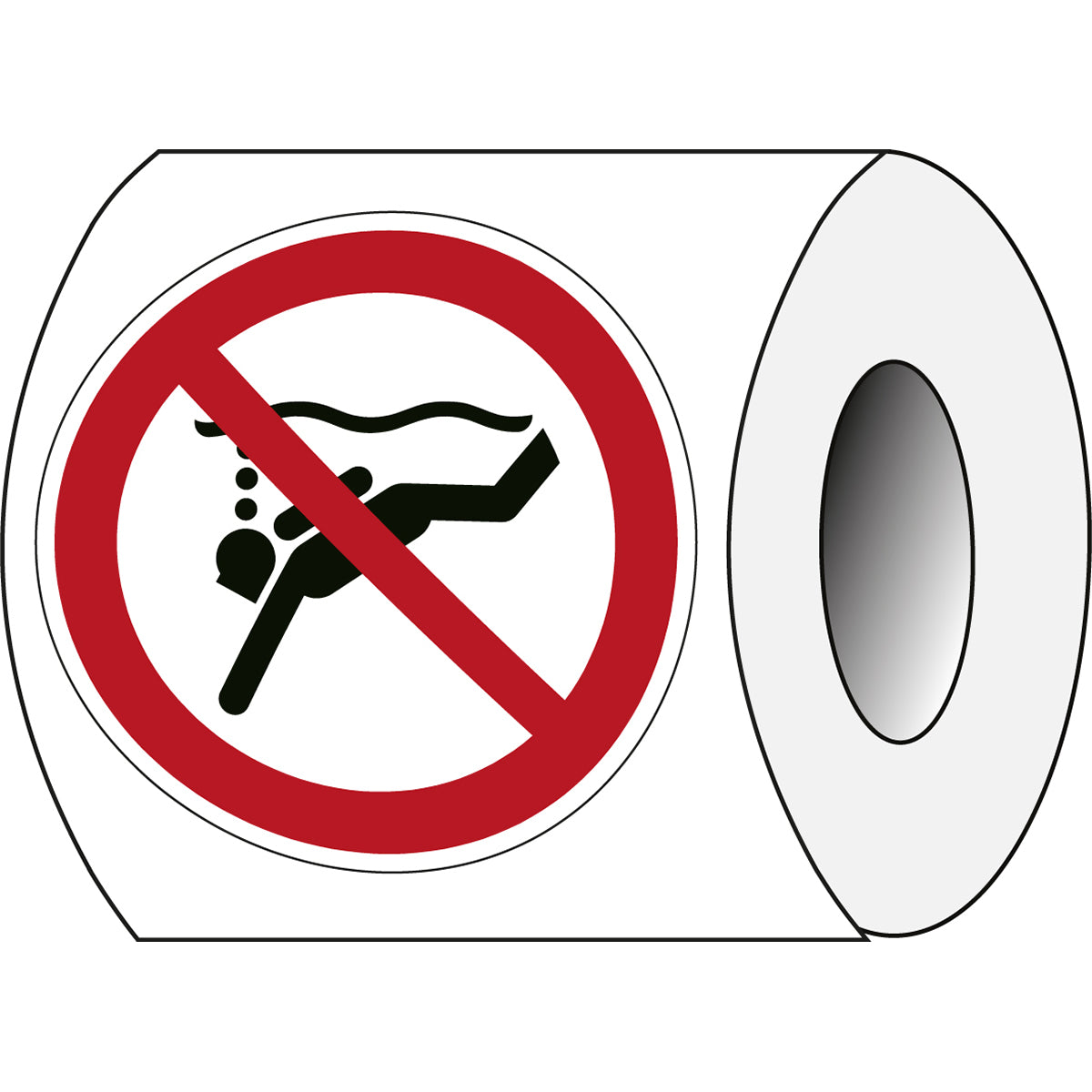 ISO Sicherheitskennzeichnung - Unterwassertauchen verboten