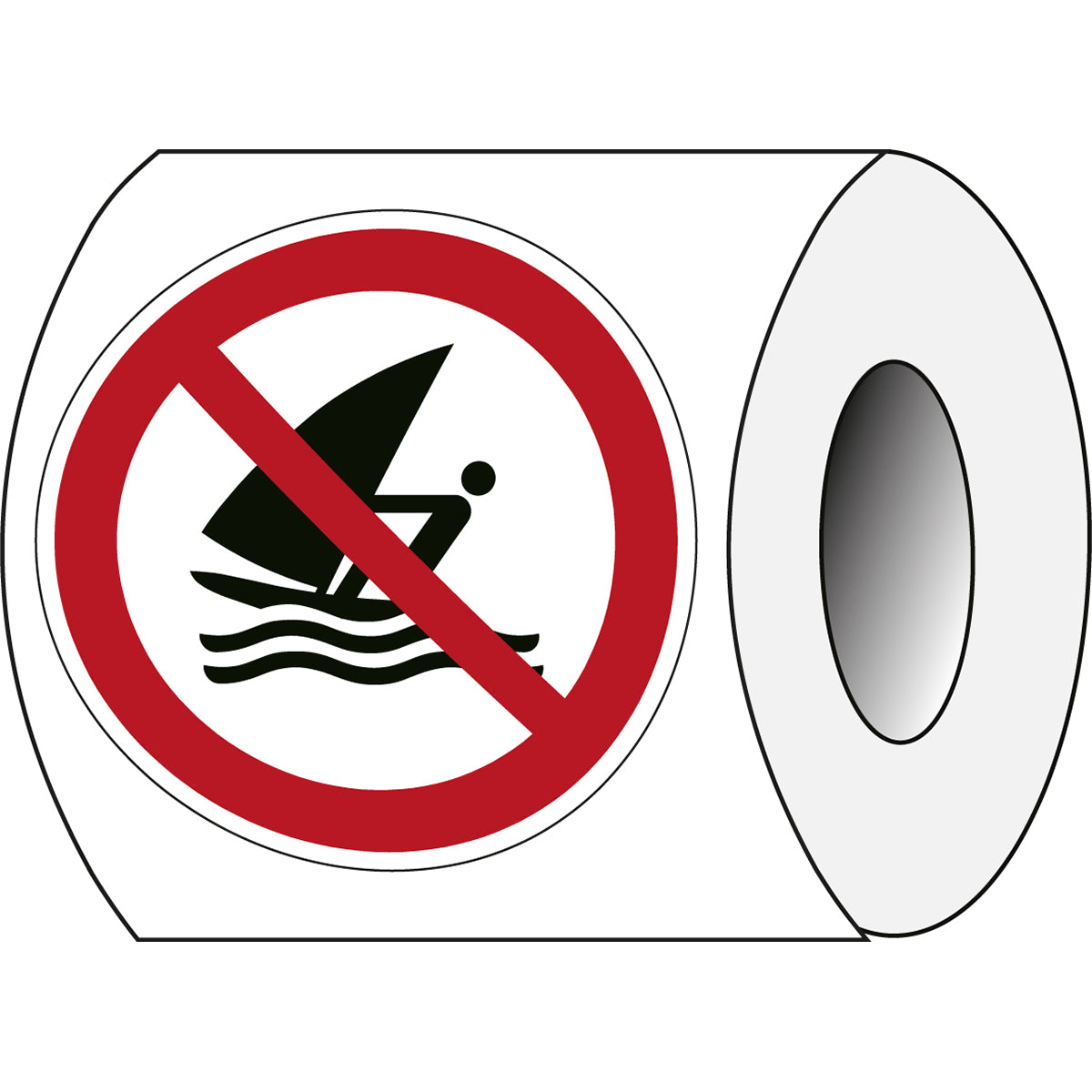 ISO Sicherheitskennzeichnung - Windsurfen verboten