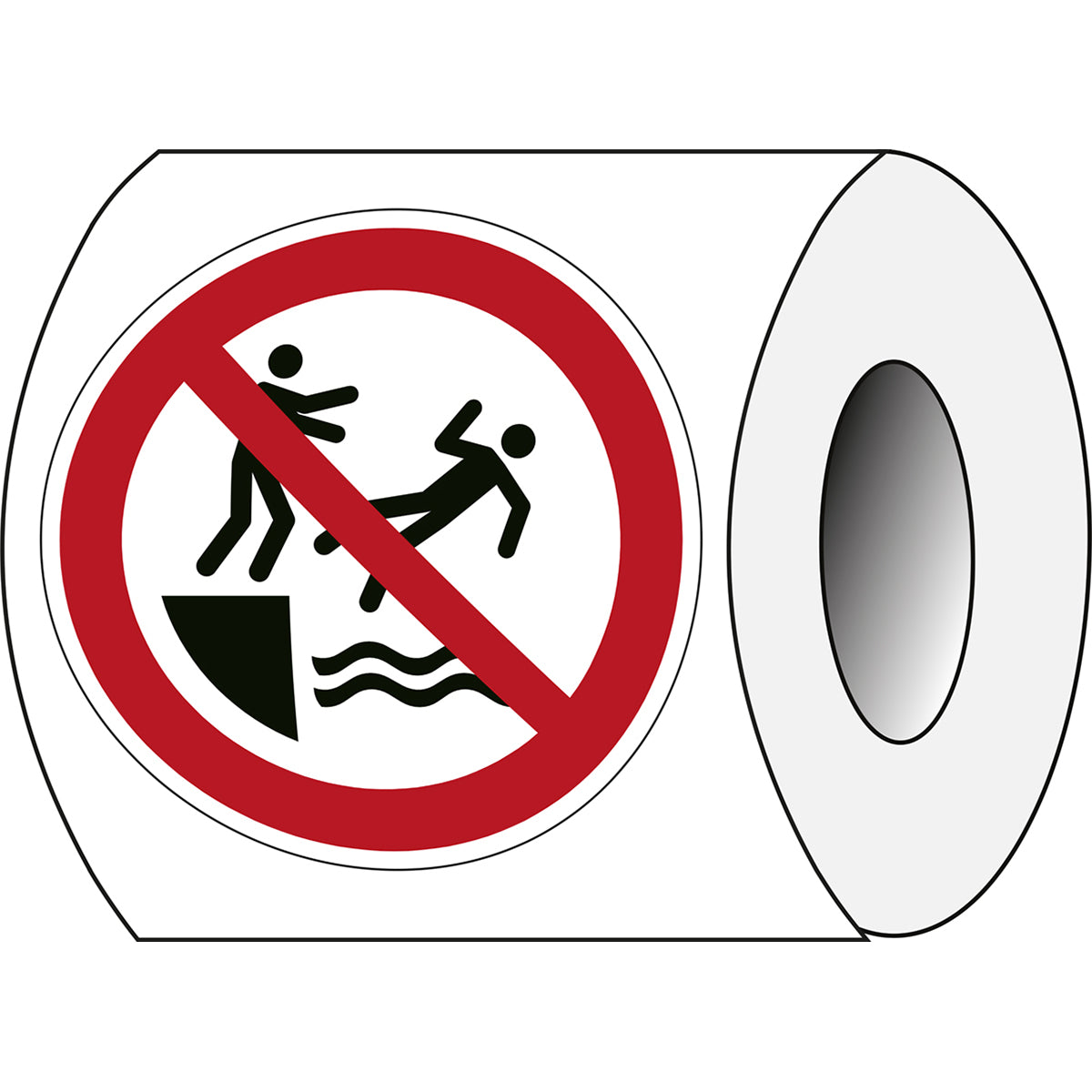 ISO Sicherheitskennzeichnung - Nicht in das Wasser stoßen