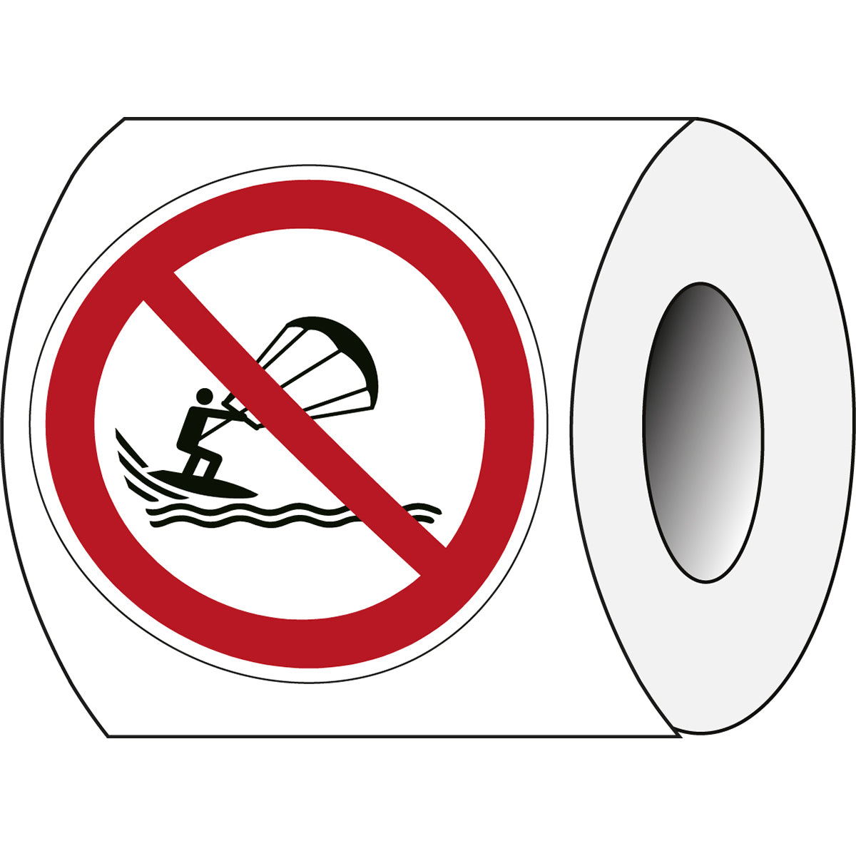 ISO Sicherheitskennzeichnung - Kitesurfen verboten
