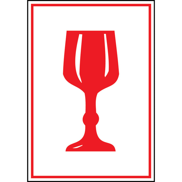 Verpackungsetiketten - Vorsichtig behandeln bzw. Nicht stürzen