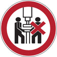 Verbotsschilder - Maschine darf nur von einer Person bedient werden