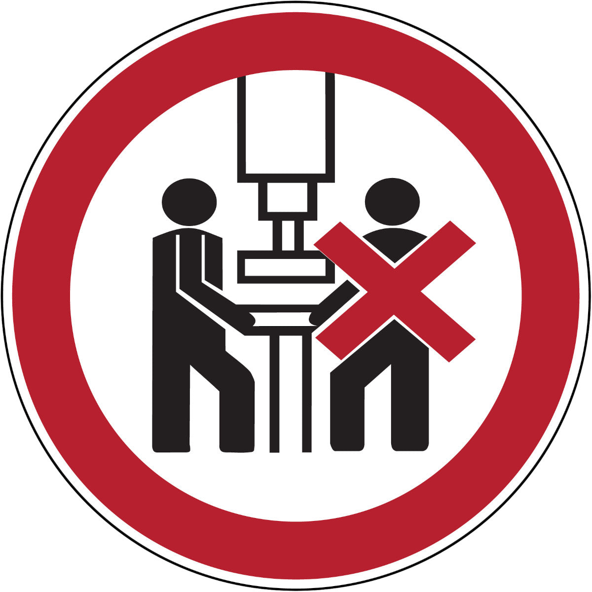 Verbotsschilder - Maschine darf nur von einer Person bedient werden