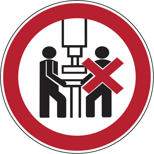 Verbotsschilder - Maschine darf nur von einer Person bedient werden