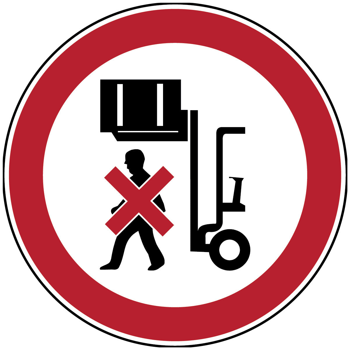 Verbotsschilder - Nicht unter angehobene Last treten