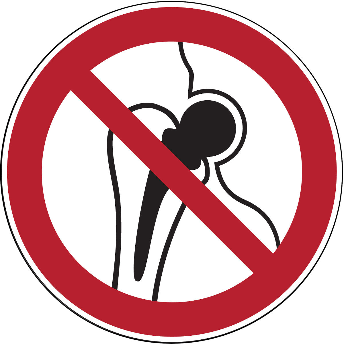 Minipictograms - Prohibition for persons with metal implants