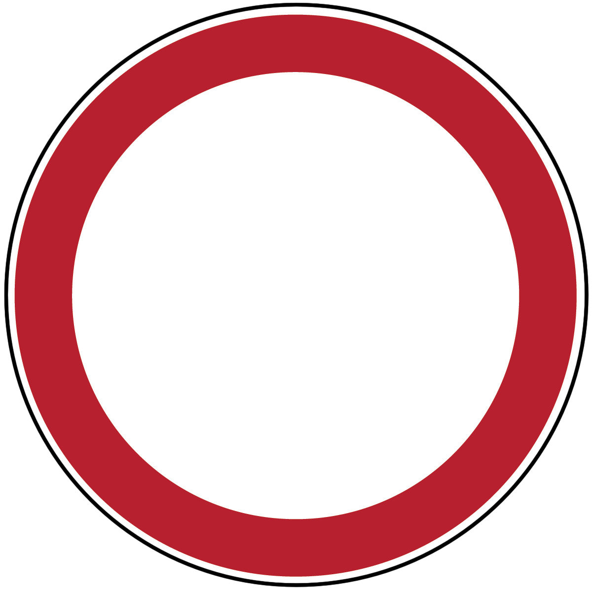 Verbotsschilder - Verbot für Fahrzeuge aller Art