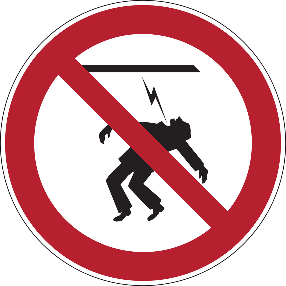 Verbotsschilder - Starkstromkabel berühren verboten