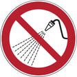 Verbotsschilder - Mit Wasser spritzen verboten
