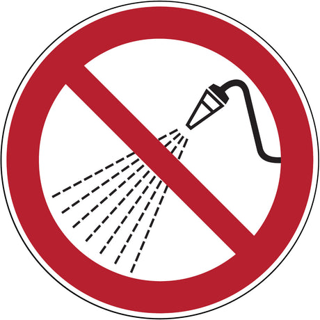 Verbotsschilder - Mit Wasser spritzen verboten