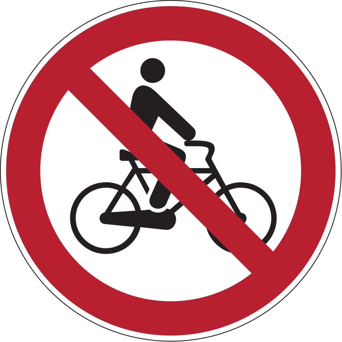 Verbotsschilder - Radfahren verboten