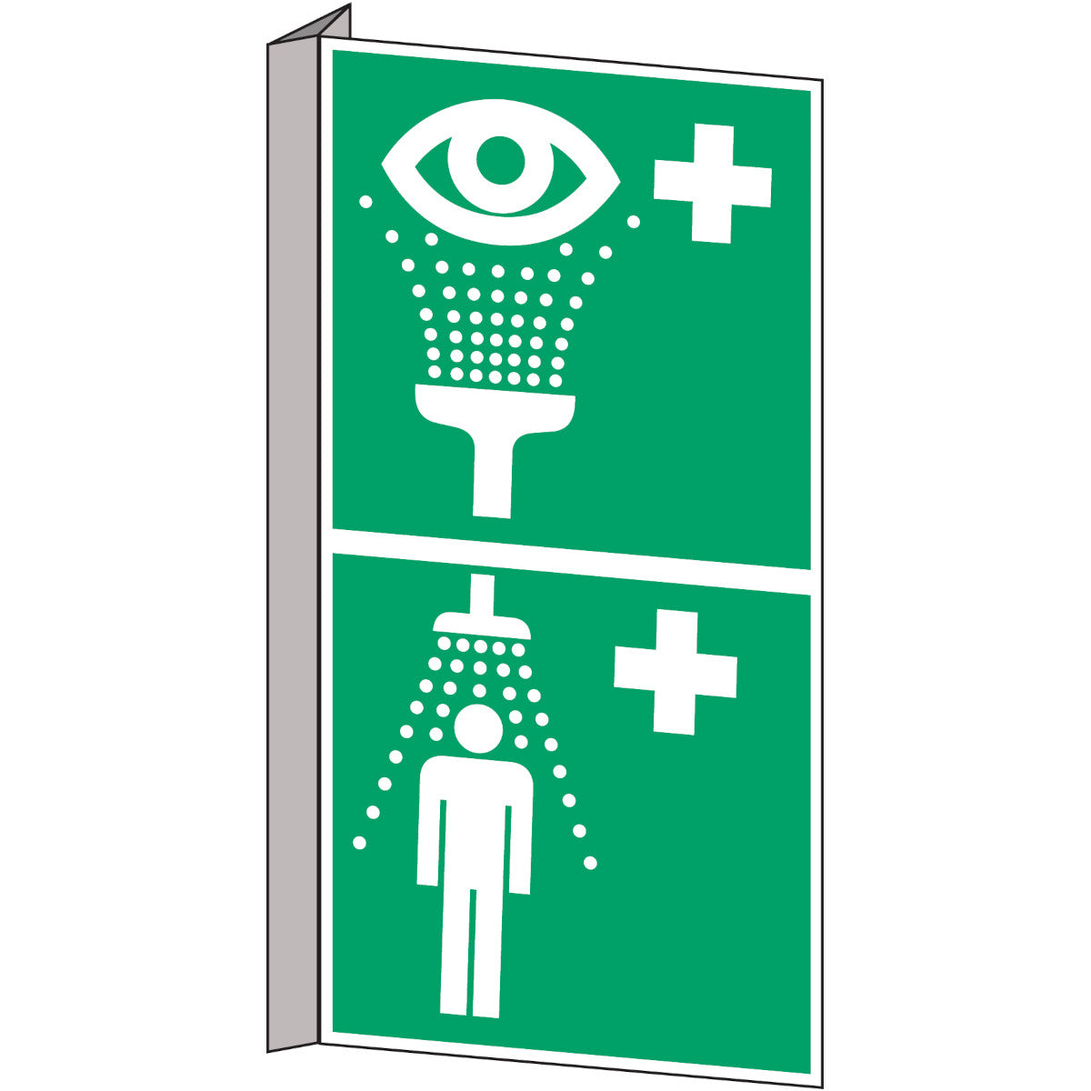 Fahnen- und Winkelschilder - Notdusche