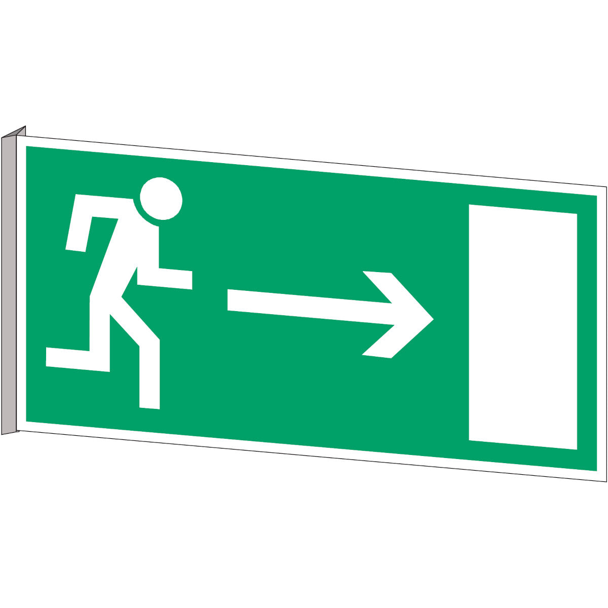 Fahnen- und Winkelschilder - Notausgang