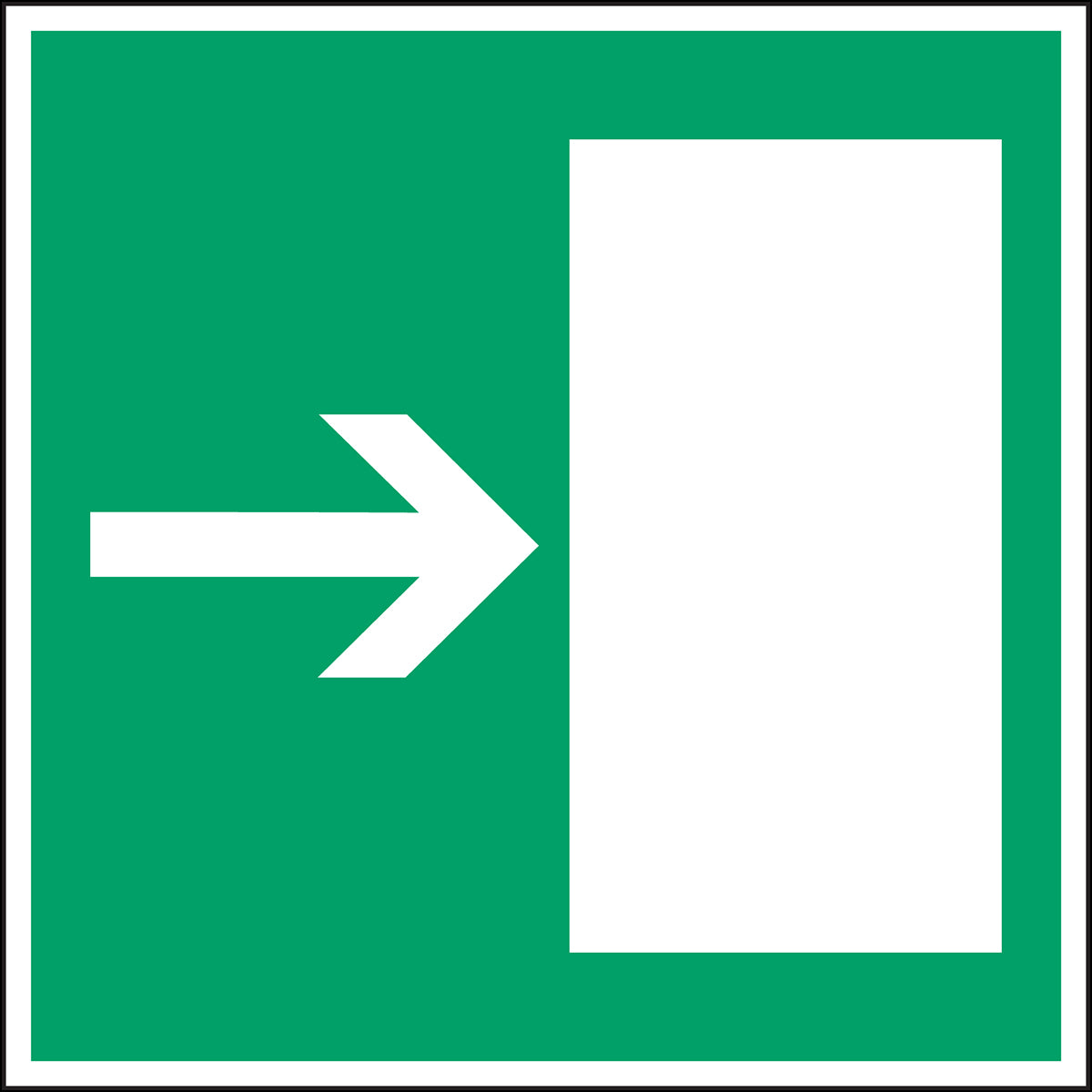 Fluchtwegkennzeichnung - Rettungsweg nach links = Rettungsweg nach rechts