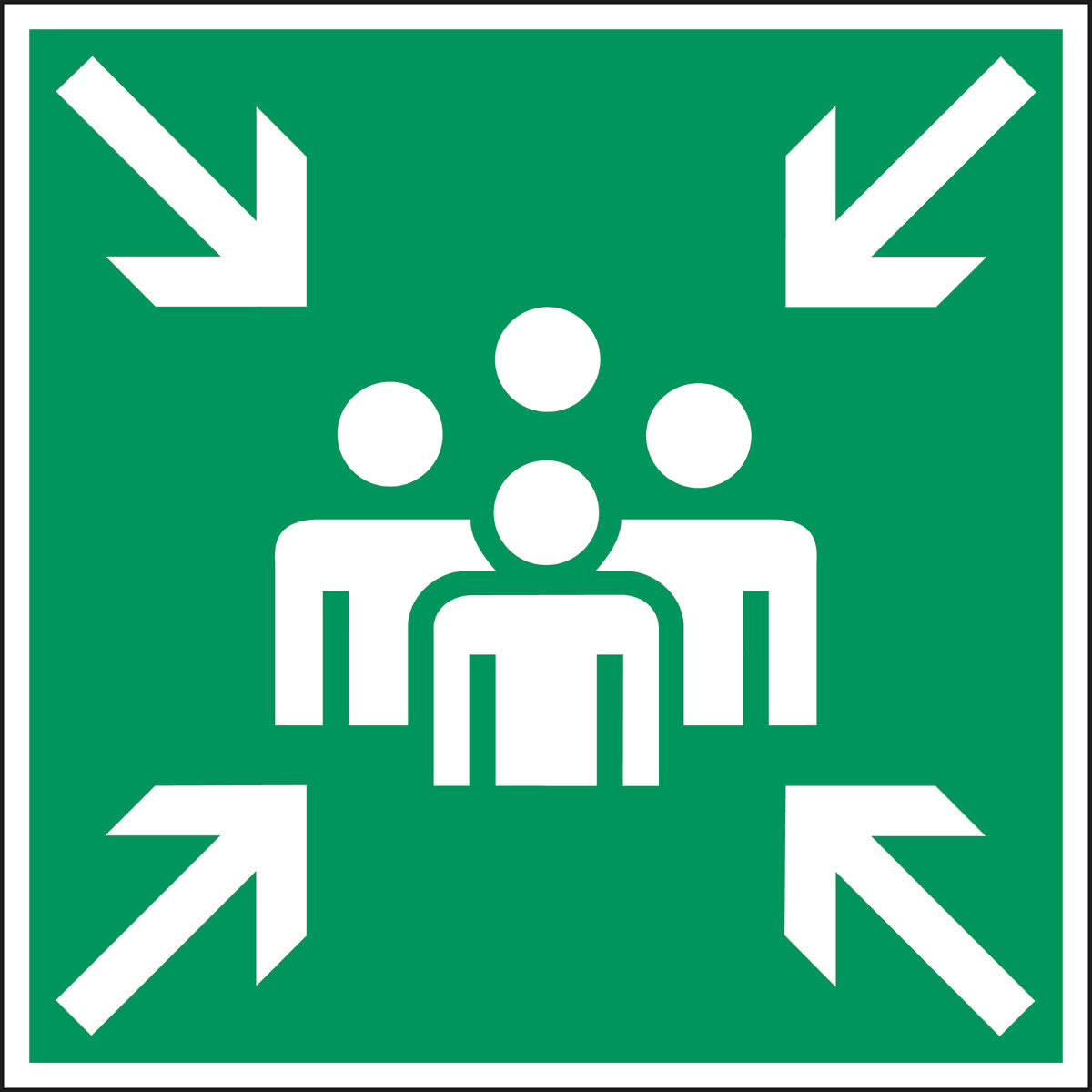 Fluchtwegkennzeichnung - Sammelstelle