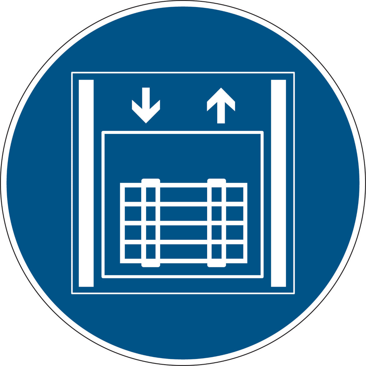 Gebotsschilder - Lastenaufzug