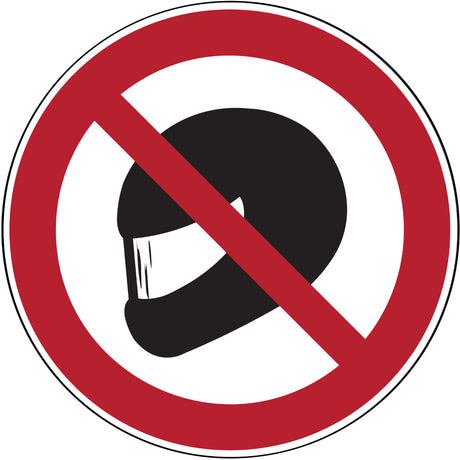 Verbotsschilder - Helmverbot