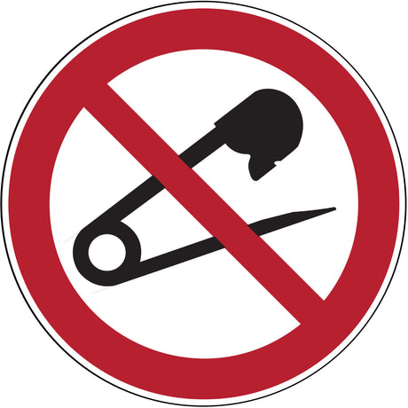 Verbotsschilder - Keine Nadel einstechen