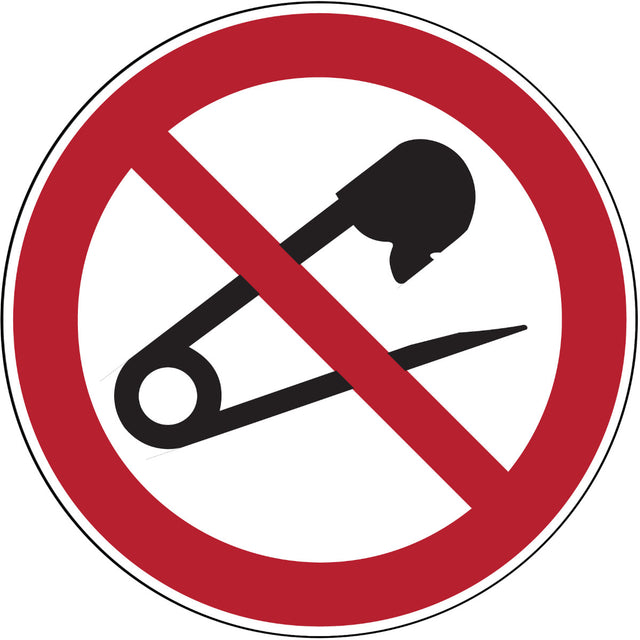 Verbotsschilder - Keine Nadel einstechen