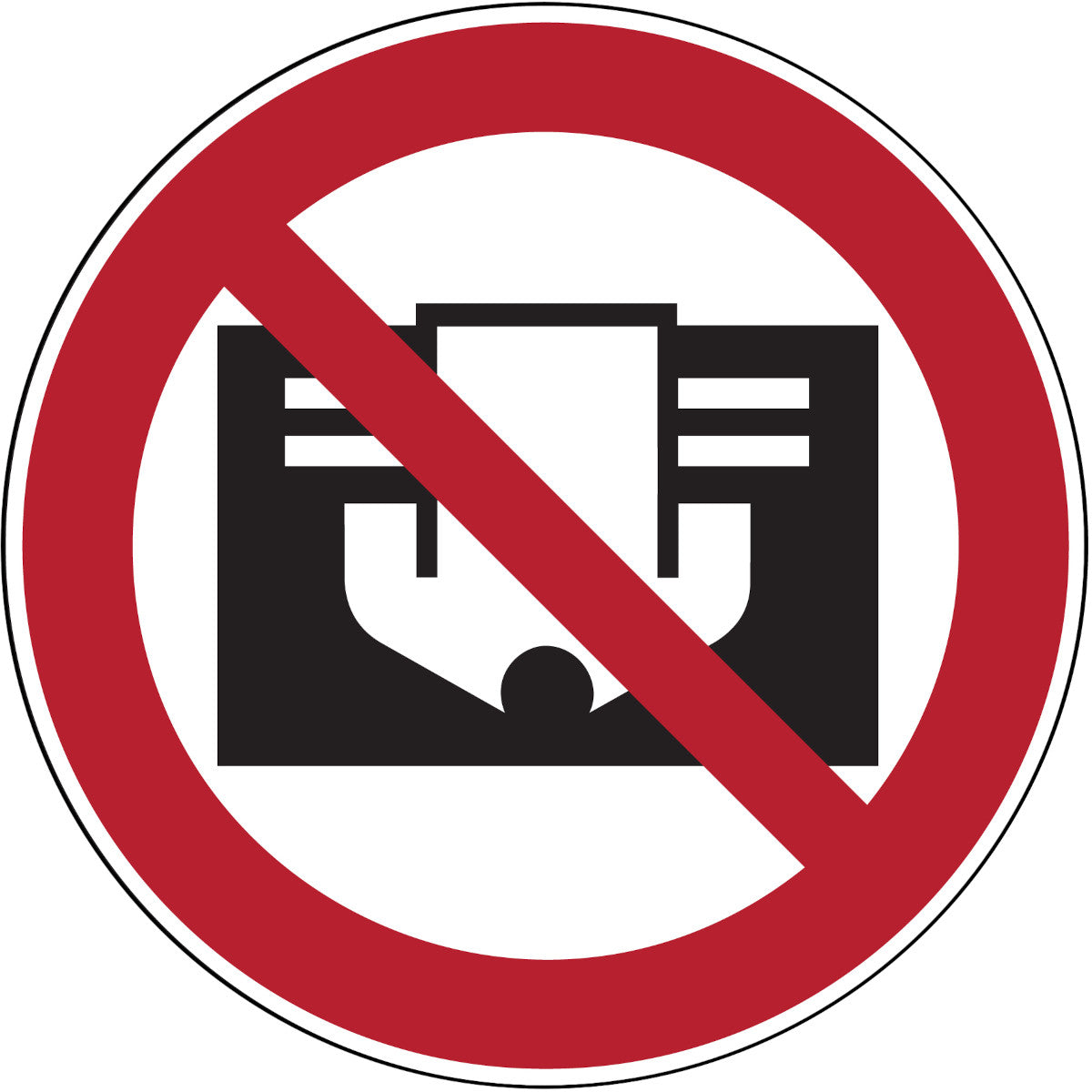 Verbotsschilder - Nicht abdecken