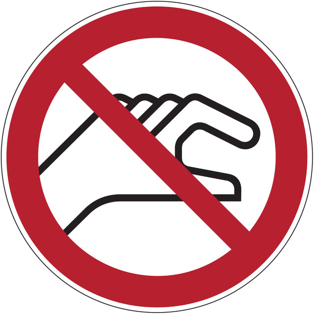 Verbotsschilder - Hineinfassen verboten
