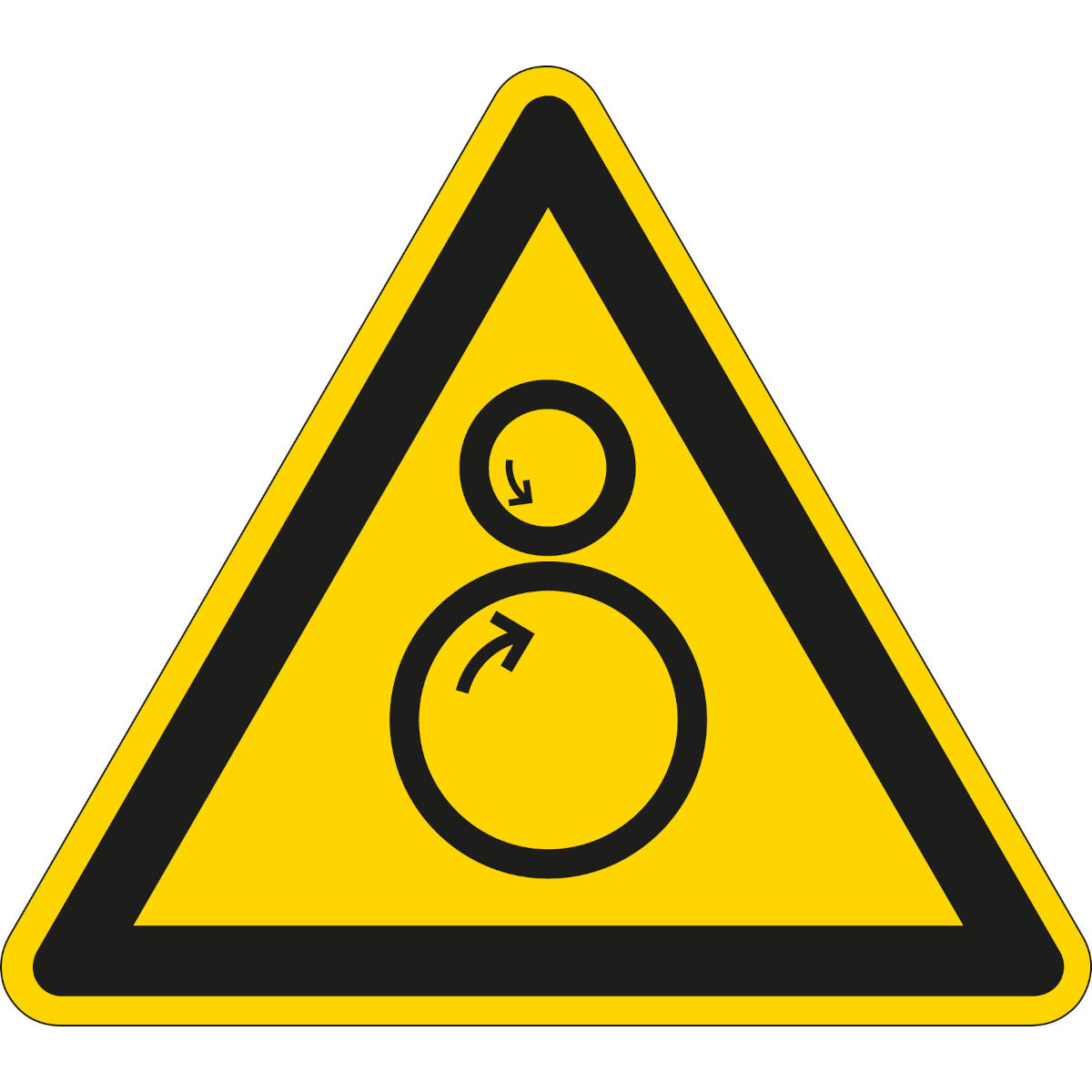 Mini pictograms - Caution! Danger of entanglement when the machine is running