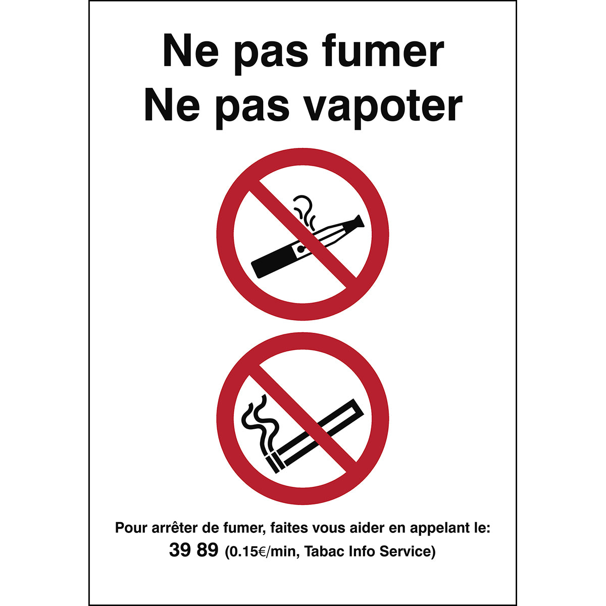 Verbotsschild – Rauchen nicht gestattet, einschließlich E-Zigaretten