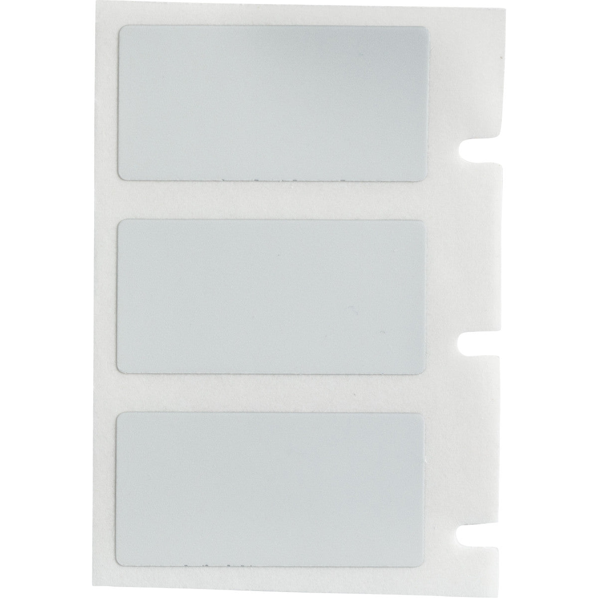 Graue Etiketten aus metallisiertem Polyester mit matter Oberfläche für M610, M611, BMP61, M710 (mit Medienadapter) und BMP71 (mit Medienadapter)