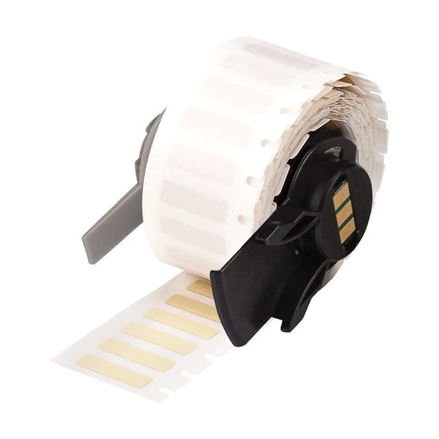 Bernsteingelbe Polyimid-Etiketten mit matter Oberfläche, beständig gegen hohe Temperaturen, für M610, M611, BMP61, M710 (mit Medienadapter) und BMP71 (mit Medienadapter)