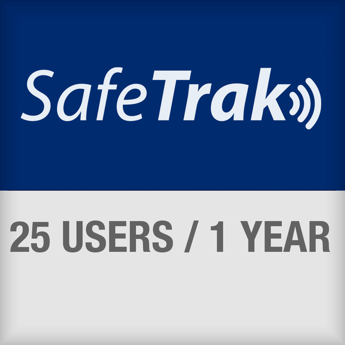SafeTrak-Abonnement für den Zugriff auf das Cloudsystem für bis zu 25 Anwender für 1 Jahr