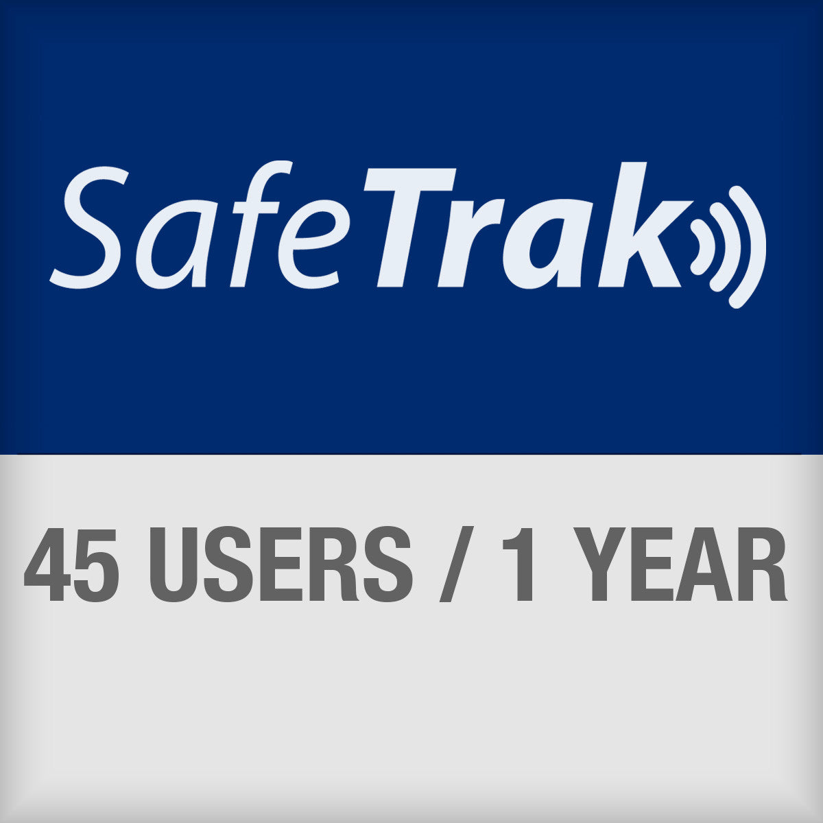 SafeTrak-Abonnement für den Zugriff auf das Cloudsystem für bis zu 45 Anwender für 1 Jahr