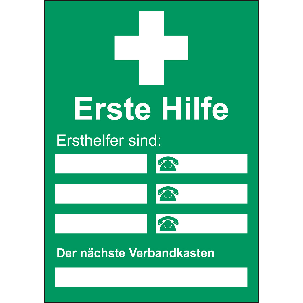 Aushänge - Brandschutz, Notfall - Erste Hilfe