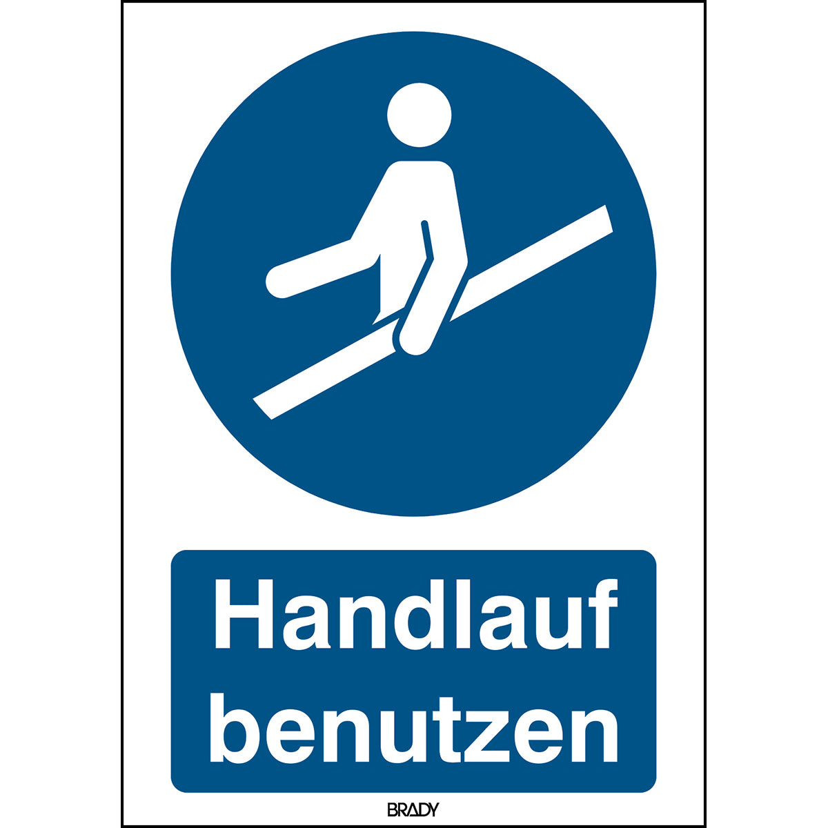 Panneau ISO 7010 - Utiliser la main courante