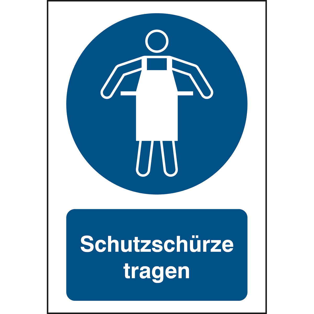 ISO Sicherheitskennzeichnung - Schutzschürze tragen