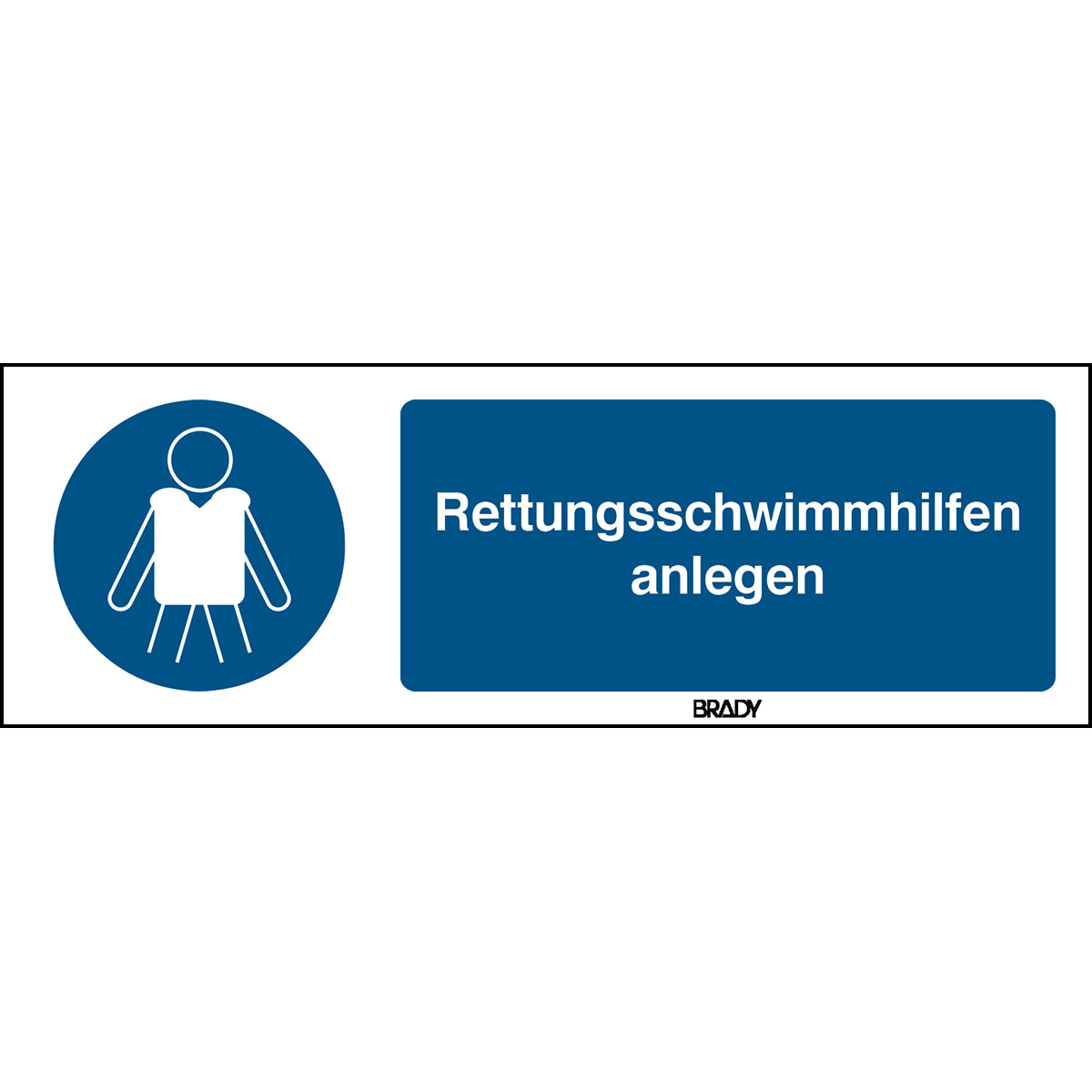 ISO-Sicherheitsschild – Rettungsschwimmhilfen anlegen