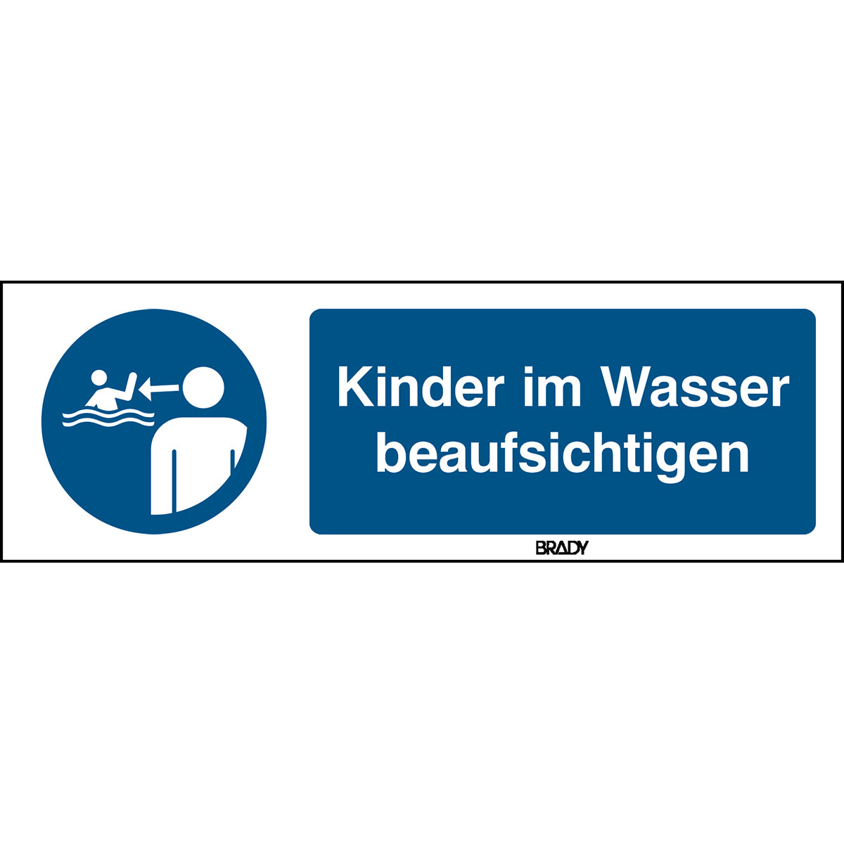 ISO-Sicherheitsschild – Kinder im Wasser beaufsichtigen
